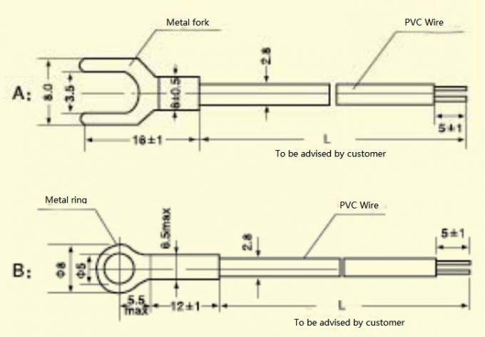 CQCは防水CWFの精密HVACおよび冷凍のための注文NTC温度検出器10KOHM 3950を証明した
