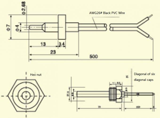 CQCは防水CWFの精密HVACおよび冷凍のための注文NTC温度検出器10KOHM 3950を証明した